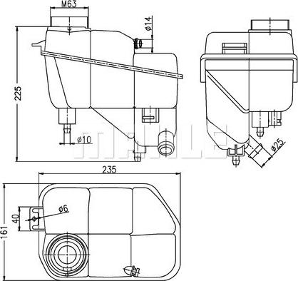 MAHLE CRT 202 000S - Компенсационный бак, охлаждающая жидкость avtokuzovplus.com.ua