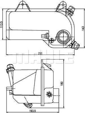 MAHLE CRT 204 000S - Компенсаційний бак, охолоджуюча рідина autocars.com.ua