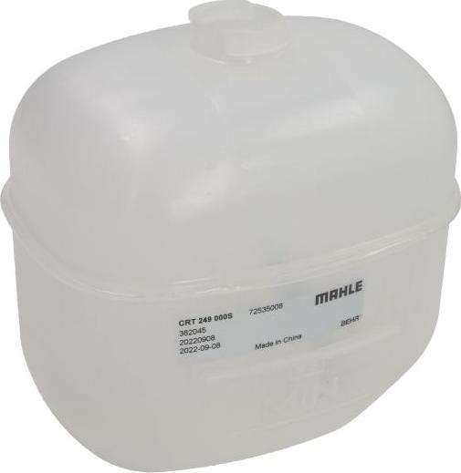 MAHLE CRT 249 000S - Компенсаційний бак, охолоджуюча рідина autocars.com.ua