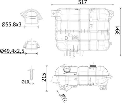 MAHLE CRT 251 000S - Компенсаційний бак, охолоджуюча рідина autocars.com.ua