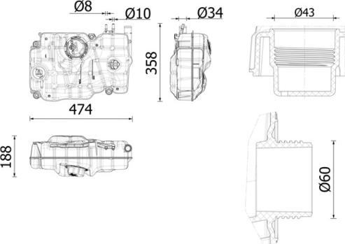 MAHLE CRT 270 000S - Компенсаційний бак, охолоджуюча рідина autocars.com.ua