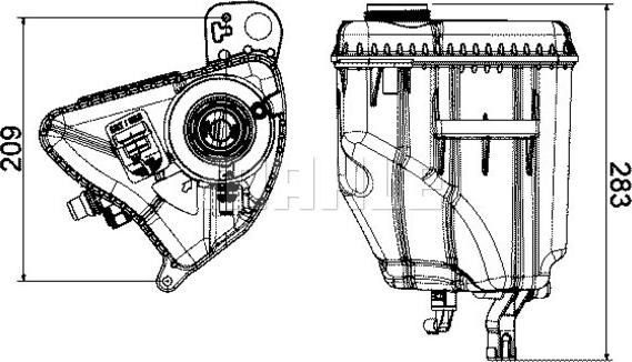 MAHLE CRT 3 000S - Компенсаційний бак, охолоджуюча рідина autocars.com.ua