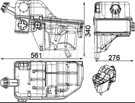 MAHLE CRT 33 000S - Компенсаційний бак, охолоджуюча рідина autocars.com.ua