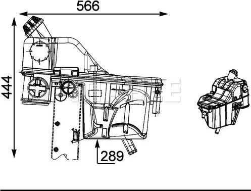 MAHLE CRT 34 000S - Компенсаційний бак, охолоджуюча рідина autocars.com.ua