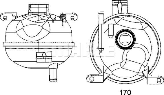 MAHLE CRT 8 000S - Компенсаційний бак, охолоджуюча рідина autocars.com.ua