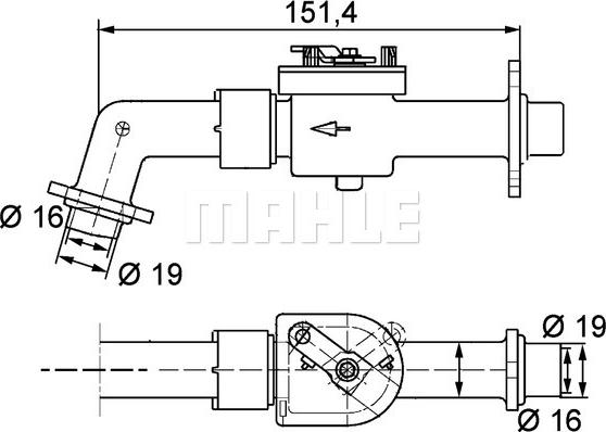 MAHLE CV 6 000P - Регулюючий клапан охолоджуючої рідини autocars.com.ua