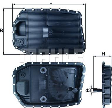 MAHLE HX154 - Масляний піддон, автоматична коробка передач autocars.com.ua