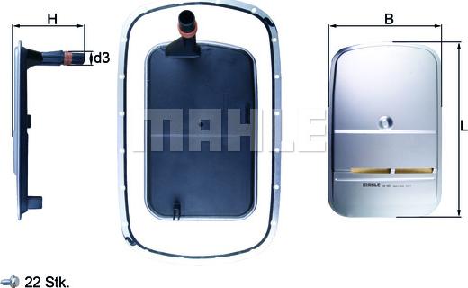 MAHLE HX 165KIT - Гідрофільтри, автоматична коробка передач autocars.com.ua
