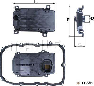 MAHLE HX 187 KIT - Гідрофільтри, автоматична коробка передач autocars.com.ua