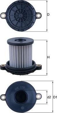 MAHLE HX 229 - Гідрофільтри, автоматична коробка передач autocars.com.ua