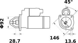 MAHLE IS1395 - Стартер autocars.com.ua