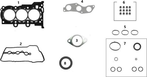MAHLE JM2080500/3 - Комплект прокладок, двигун autocars.com.ua