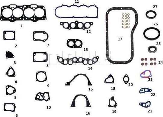 MAHLE JM25210/4 - Комплект прокладок, двигун autocars.com.ua