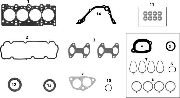 MAHLE JM25400/4 - Комплект прокладок, двигун autocars.com.ua