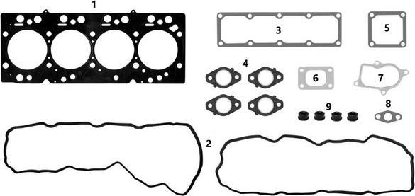 MAHLE JS0211020/4 - Комплект прокладок, головка циліндра autocars.com.ua