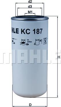 MAHLE KC 187 - KC187     MAHLE autocars.com.ua