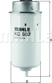 MAHLE KC 502 - Паливний фільтр autocars.com.ua