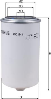 MAHLE KC 544 - Паливний фільтр autocars.com.ua