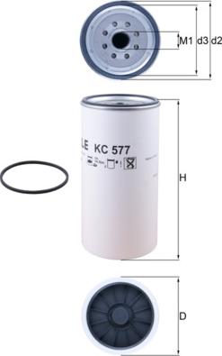 MAHLE KC 577D - Паливний фільтр autocars.com.ua