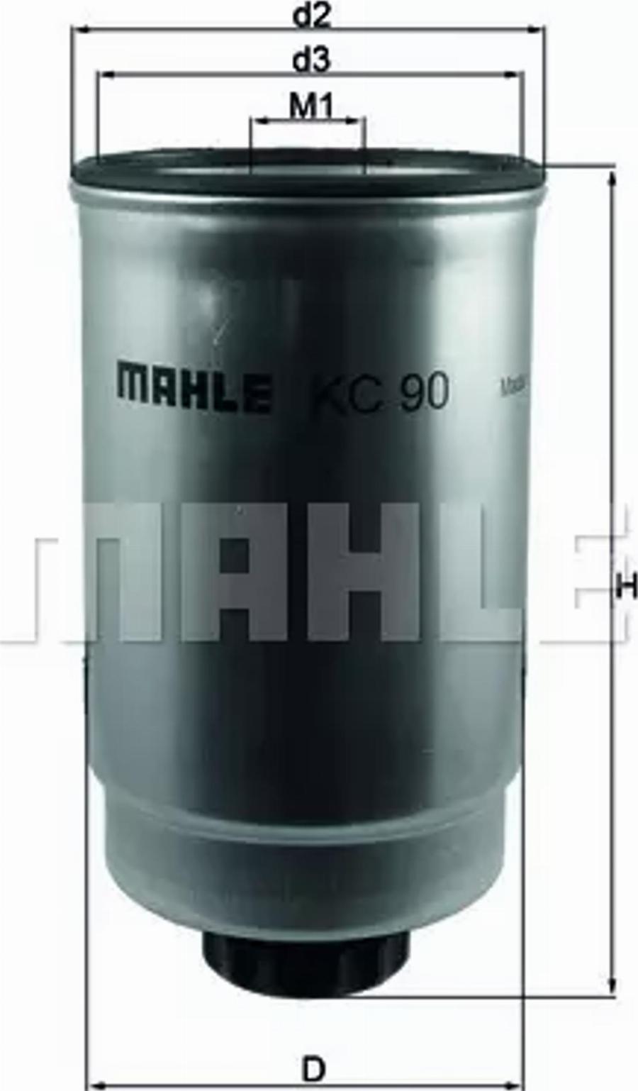 MAHLE KC 90 - Паливний фільтр autocars.com.ua