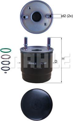 MAHLE KL 1002D - Паливний фільтр autocars.com.ua