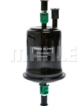 MAHLE KL 1136 - Паливний фільтр autocars.com.ua