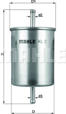 MAHLE KL 2 - Топливный фильтр autodnr.net
