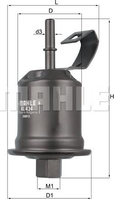 MAHLE KL 434 - Паливний фільтр autocars.com.ua