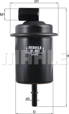 MAHLE KL 453 - Паливний фільтр autocars.com.ua