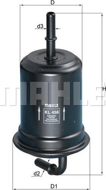 MAHLE KL 456 - Паливний фільтр autocars.com.ua