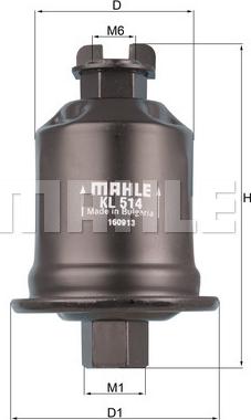 MAHLE KL 514 - Паливний фільтр autocars.com.ua