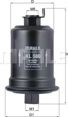 MAHLE KL 560 - Топливный фильтр avtokuzovplus.com.ua