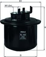 MAHLE KL 562 - Паливний фільтр autocars.com.ua