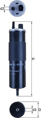 MAHLE KL 831/12 - Паливний фільтр autocars.com.ua