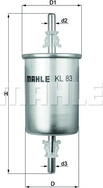 MAHLE KL 83 - Топливный фильтр avtokuzovplus.com.ua