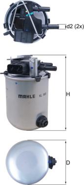 MAHLE KL 909 - Топливный фильтр avtokuzovplus.com.ua