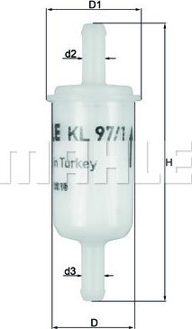 MAHLE KL 97/1 - Паливний фільтр autocars.com.ua