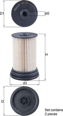 MAHLE KX 516/S - Паливний фільтр autocars.com.ua