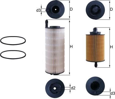 MAHLE KX 645KIT - Паливний фільтр autocars.com.ua