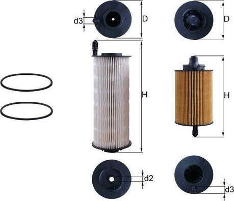 MAHLE KX 646KIT - Паливний фільтр autocars.com.ua