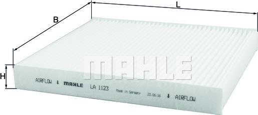 MAHLE LA 1123 - Фильтр воздуха в салоне autodnr.net