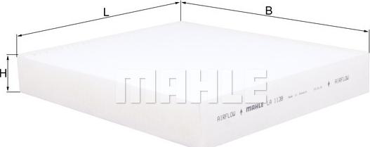 MAHLE LA 1138 - Фильтр воздуха в салоне avtokuzovplus.com.ua