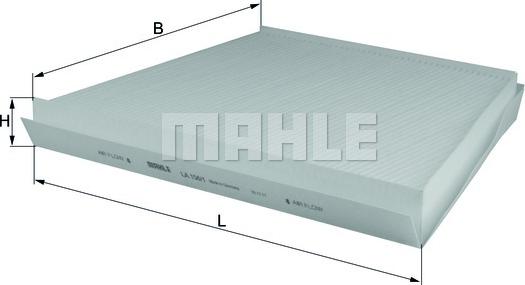 MAHLE LA 156/1 - Фильтр воздуха в салоне avtokuzovplus.com.ua