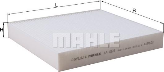 MAHLE LA 1573 - Фильтр воздуха в салоне avtokuzovplus.com.ua