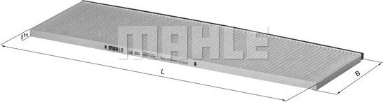 MAHLE LA 354 - Фільтр, повітря у внутрішній простір autocars.com.ua