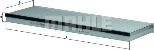 MAHLE LA 532 - Фільтр, повітря у внутрішній простір autocars.com.ua