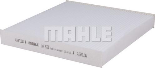 MAHLE LA 833 - Фильтр воздуха в салоне autodnr.net