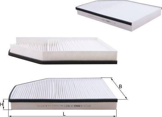 MAHLE LA 863/1 - Фільтр, повітря у внутрішній простір autocars.com.ua