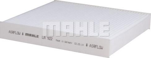 MAHLE LA 922 - Фильтр воздуха в салоне avtokuzovplus.com.ua