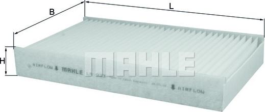 MAHLE LA 933 - Фільтр, повітря у внутрішній простір autocars.com.ua